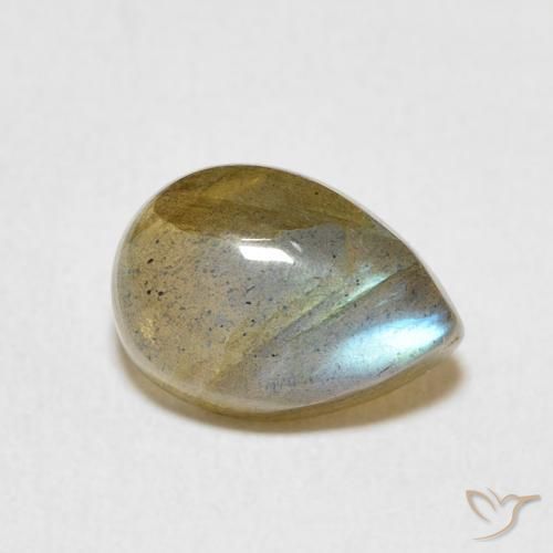 Labradorita Multicolorido Natural 2.63ct, Formato de pêra, Translúcido