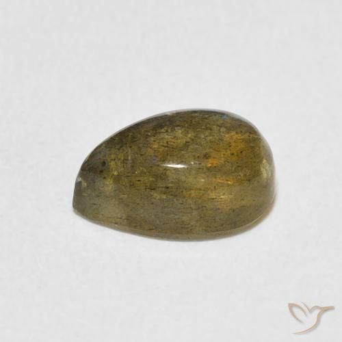 Labradorita Multicolorido Natural 1.85ct, Formato de pêra, Translúcido