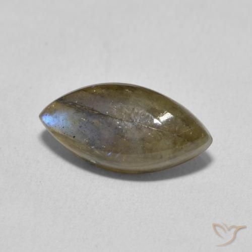 Labradorita Multicolorido Natural 3.31ct, Marquesa, Translúcido