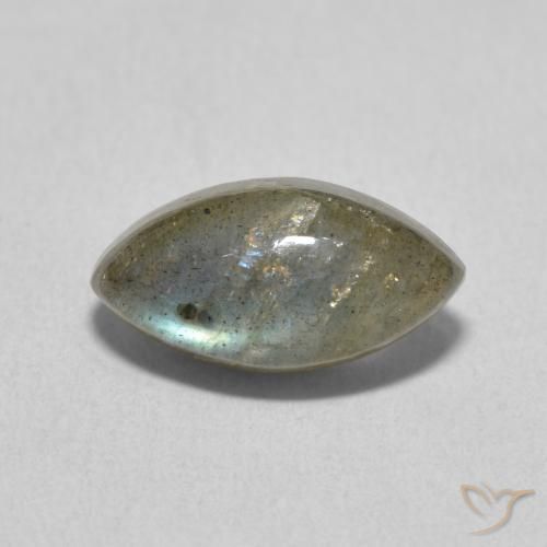 2.57ct Natural Multicolorido Labradorita, Marquesa, Translúcido