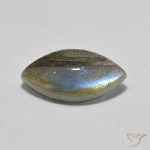 3.78ct Natural Multicolorido Labradorita, Marquesa, Translúcido