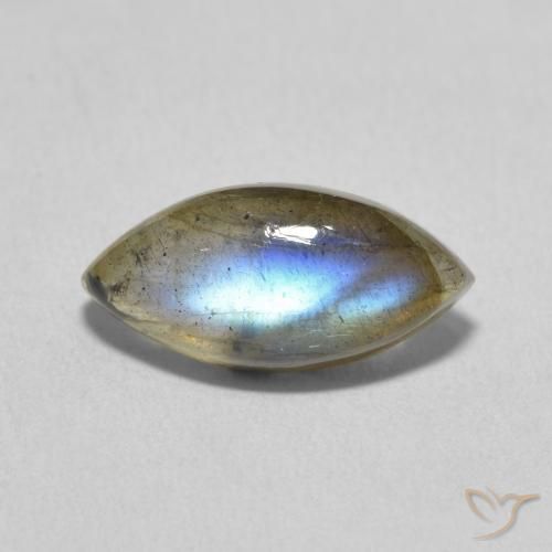 3.35ct Natural Multicolorido Labradorita, Marquesa, Translúcido