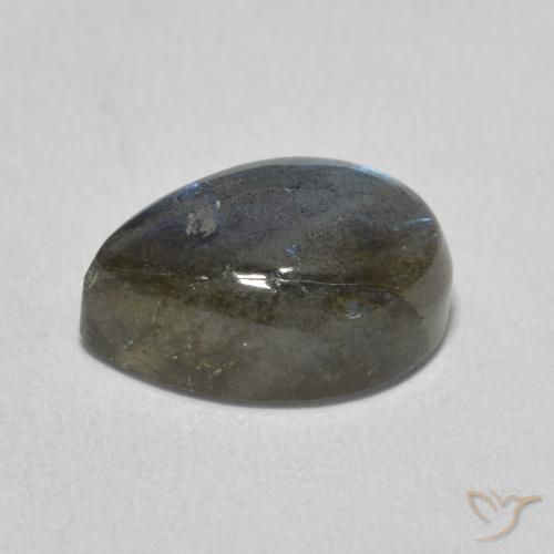 Labradorita Multicolorido Natural 4.21ct, Formato de pêra, Translúcido