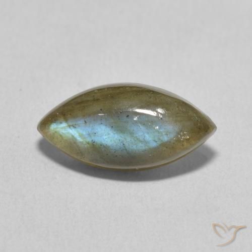 3.30ct Natural Multicolorido Labradorita, Marquesa, Translúcido