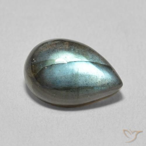 Labradorita Multicolorido Natural 3.72ct, Formato de pêra, Translúcido