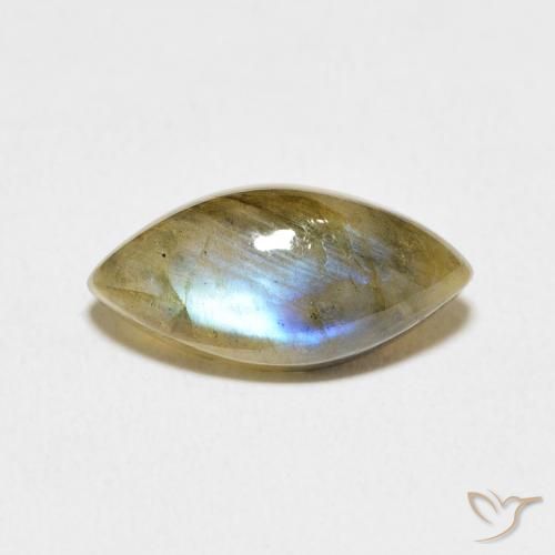 4.70ct Natural Multicolorido Labradorita, Marquesa, Translúcido