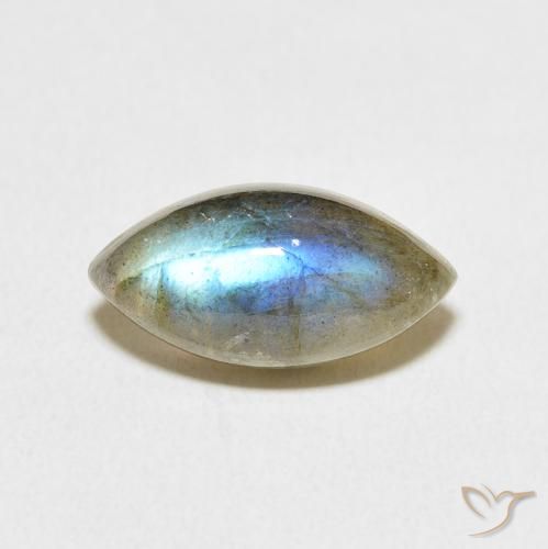 5.28ct Natural Multicolorido Labradorita, Marquesa, Translúcido