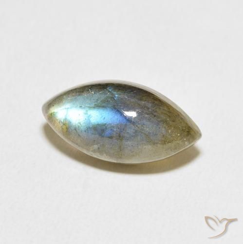 Labradorita Multicolorido Natural 5.28ct, Marquesa, Translúcido