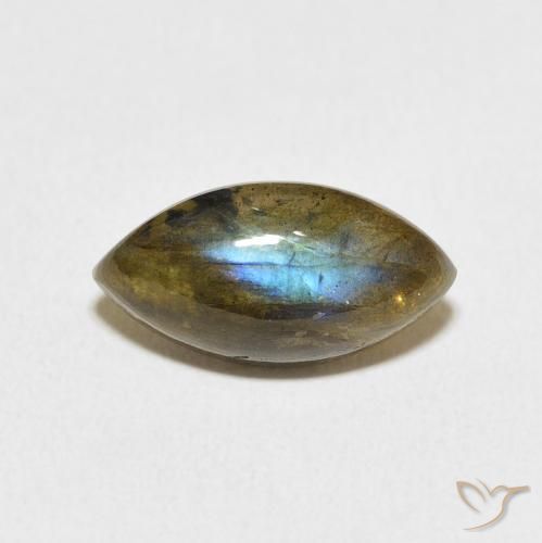 5.18ct Natural Multicolorido Labradorita, Marquesa, Translúcido
