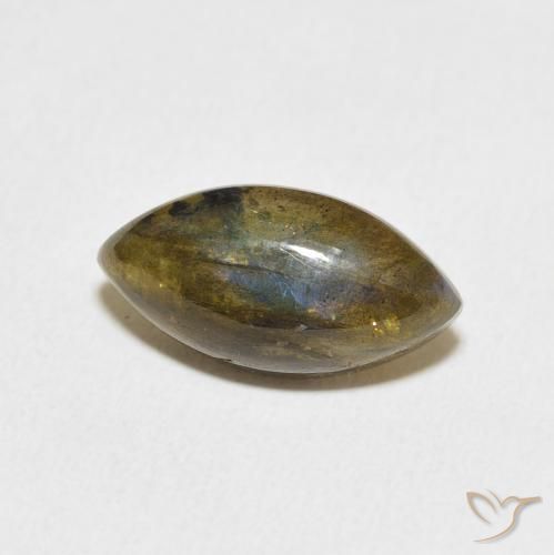Labradorita Multicolorido Natural 5.18ct, Marquesa, Translúcido