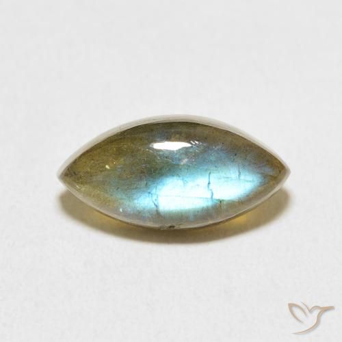 3.99ct Natural Multicolorido Labradorita, Marquesa, Translúcido