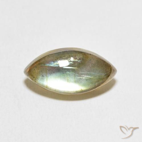 4.66ct Natural Multicolorido Labradorita, Marquesa, Translúcido
