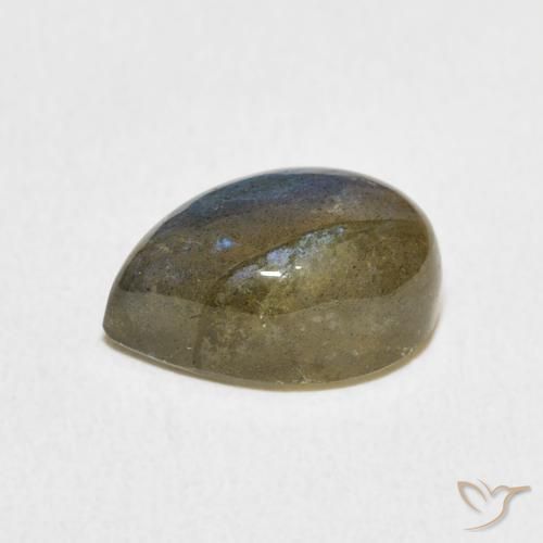 Labradorita Multicolorido Natural 4.16ct, Formato de pêra, Translúcido