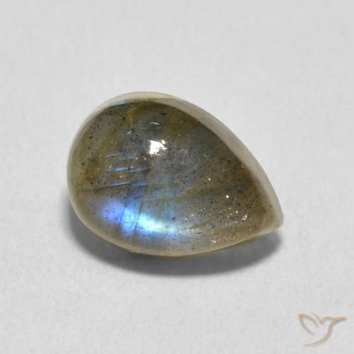 Labradorita Multicolorido Natural 2.58ct, Formato de pêra, Translúcido