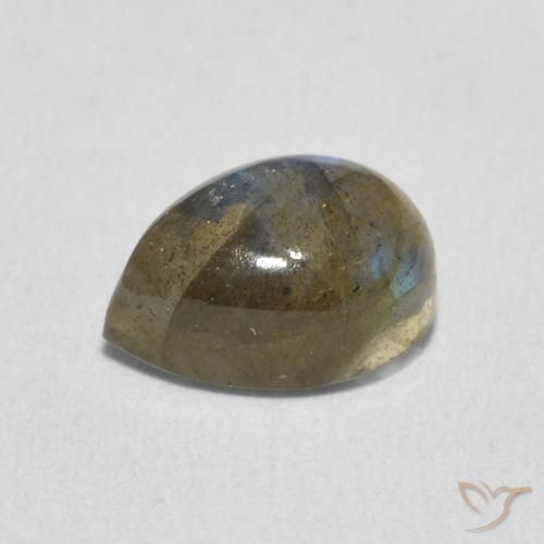 Labradorita Multicolorido Natural 2.58ct, Formato de pêra, Translúcido