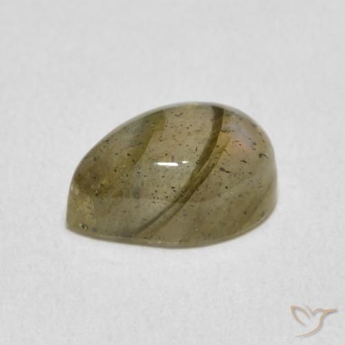Labradorita Multicolorido Natural 2.33ct, Formato de pêra, Translúcido