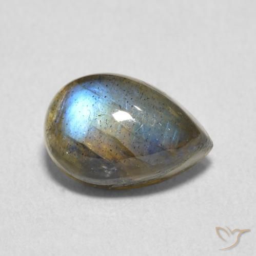 Labradorita Multicolorido Natural 2.70ct, Formato de pêra, Translúcido