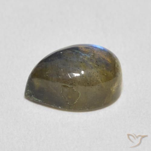 Labradorita Multicolorido Natural 2.70ct, Formato de pêra, Translúcido