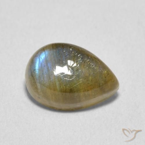 Labradorita Multicolorido Natural 2.38ct, Formato de pêra, Translúcido