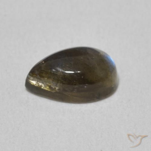 Labradorita Multicolorido Natural 1.08ct, Formato de pêra, Translúcido