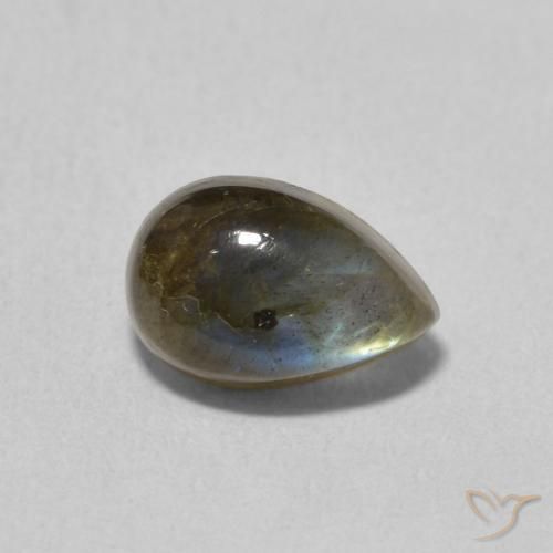 Labradorita Multicolorido Natural 1.65ct, Formato de pêra, Translúcido