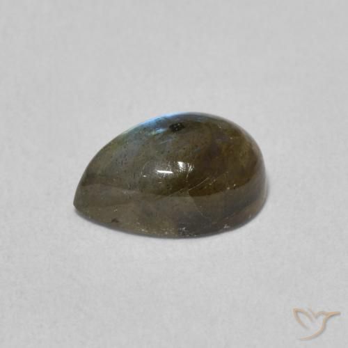 Labradorita Multicolorido Natural 1.65ct, Formato de pêra, Translúcido