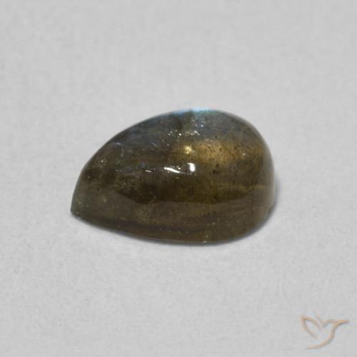Labradorita Multicolorido Natural 0.87ct, Formato de pêra, Translúcido