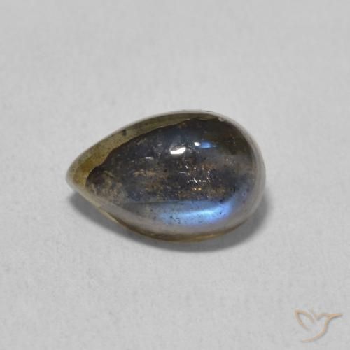 Labradorita Multicolorido Natural 1.86ct, Formato de pêra, Translúcido