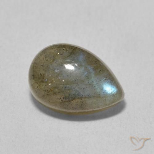 Labradorita Multicolorido Natural 2.42ct, Formato de pêra, Translúcido