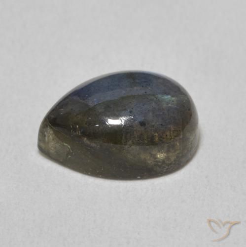 Labradorita Multicolorido Natural 2.68ct, Formato de pêra, Translúcido