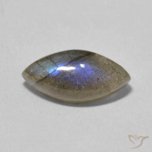 3.58ct Natural Multicolorido Labradorita, Marquesa, Translúcido