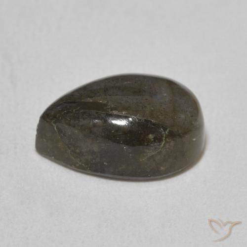 Labradorita Multicolorido Natural 4.06ct, Formato de pêra, Translúcido