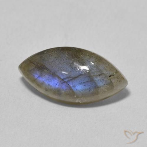 Labradorita Multicolorido Natural 4.91ct, Marquesa, Translúcido