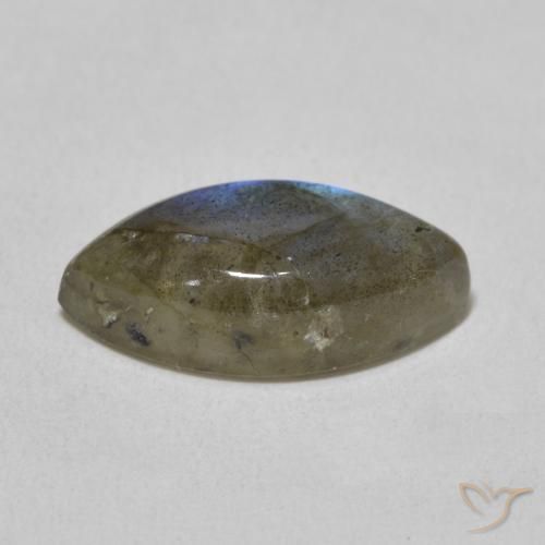 Labradorita Multicolorido Natural 4.91ct, Marquesa, Translúcido
