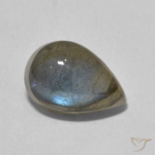 Labradorita Multicolorido Natural 3.90ct, Formato de pêra, Translúcido