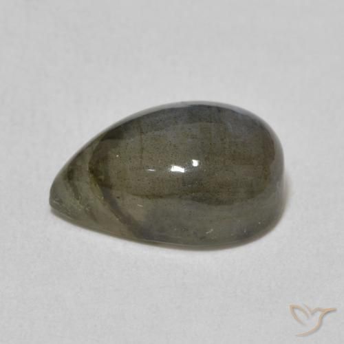 Labradorita Multicolorido Natural 3.90ct, Formato de pêra, Translúcido