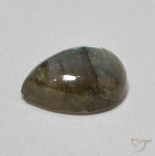 Labradorita Multicolorido Natural 2.21ct, Formato de pêra, Translúcido
