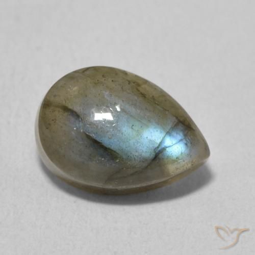 Labradorita Multicolorido Natural 2.55ct, Formato de pêra, Translúcido