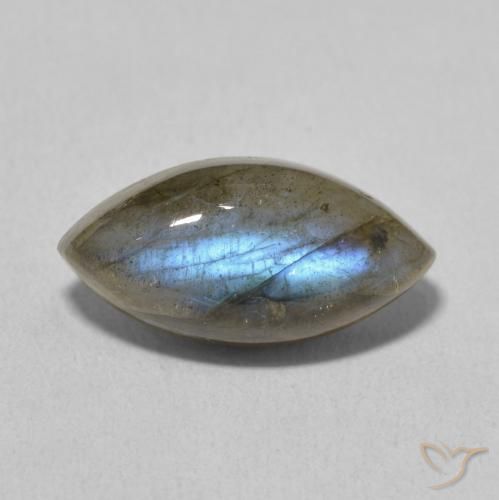 5.37ct Natural Multicolorido Labradorita, Marquesa, Translúcido