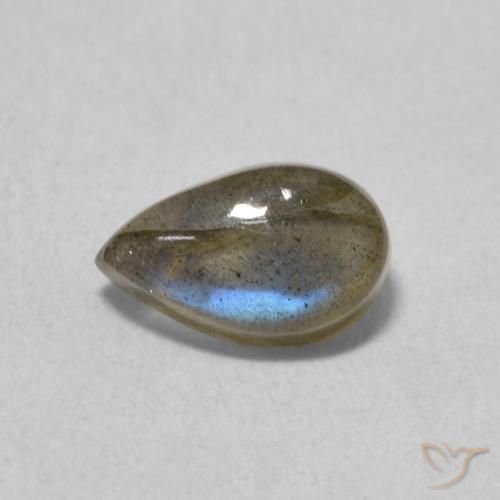 Labradorita Multicolorido Natural 1.05ct, Formato de pêra, Translúcido