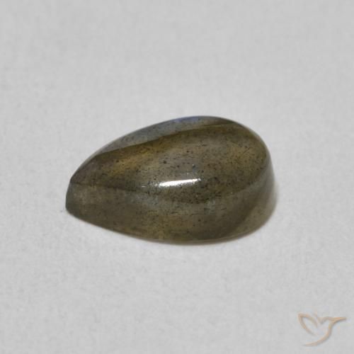 Labradorita Multicolorido Natural 1.05ct, Formato de pêra, Translúcido