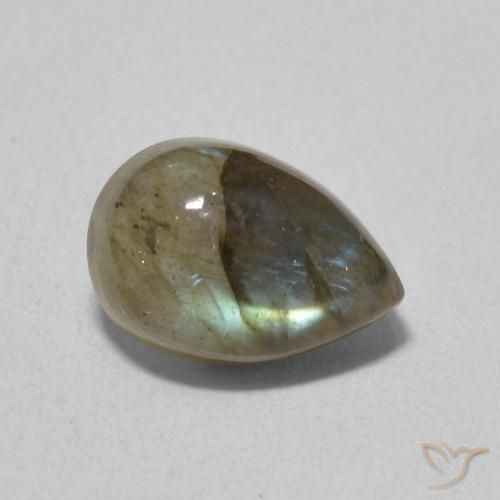 Labradorita Multicolorido Natural 2.48ct, Formato de pêra, Translúcido