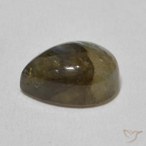 Labradorita Multicolorido Natural 2.48ct, Formato de pêra, Translúcido