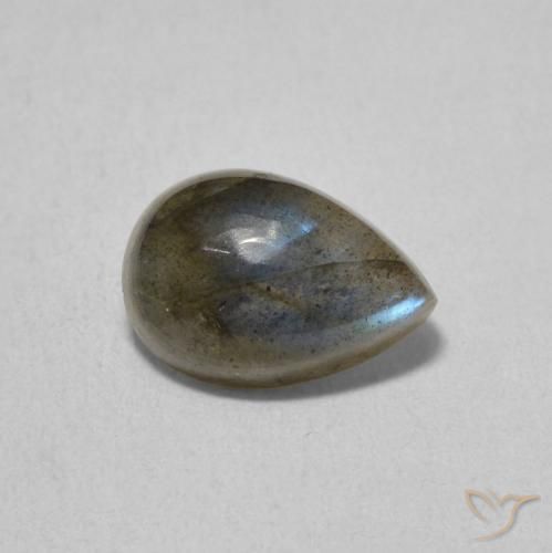 Labradorita Multicolorido Natural 2.18ct, Formato de pêra, Translúcido