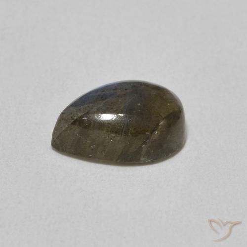 Labradorita Multicolorido Natural 2.18ct, Formato de pêra, Translúcido