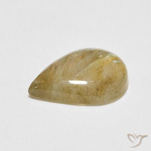 Labradorita Multicolorido Natural 3.40ct, Formato de pêra, Translúcido