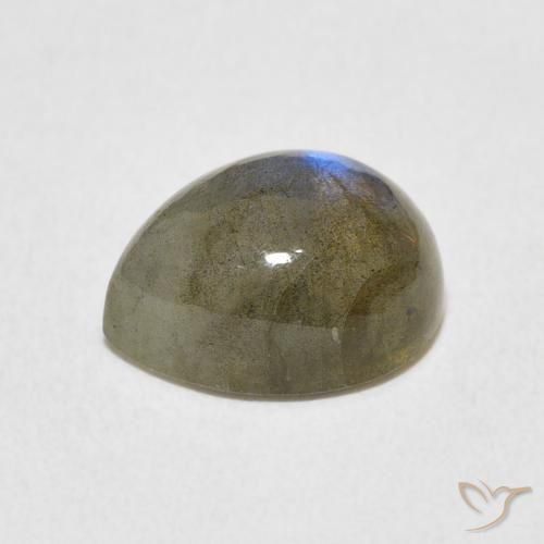 Labradorita Multicolorido Natural 4.03ct, Formato de pêra, Translúcido