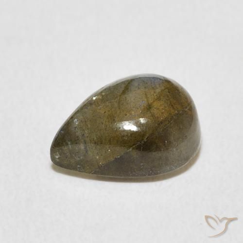 Labradorita Multicolorido Natural 2.65ct, Formato de pêra, Translúcido