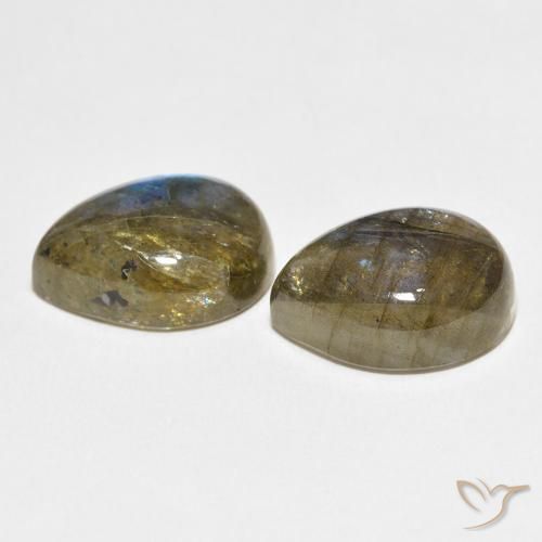 Pedras preciosas de Labradorita Multicolorido natural de 19.45 ct, Formato de pêra, Translúcido
