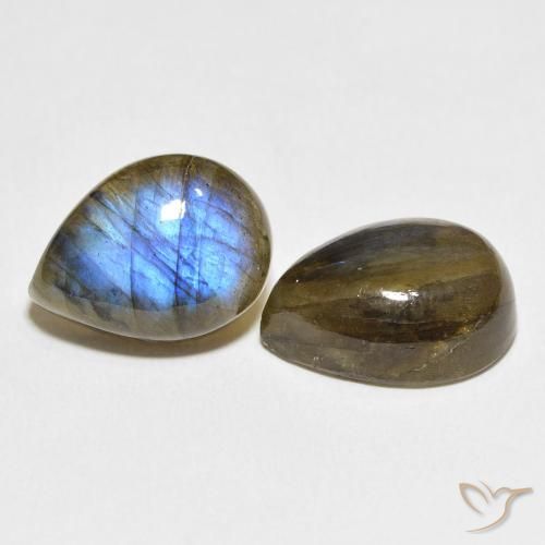 Pedras preciosas de Labradorita Multicolorido natural de 19.24 ct, Formato de pêra, Translúcido
